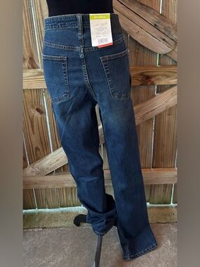 New Eddie Bauer Regular Fit Flex Comfort Denim Medium Indigo Jeans 34x34